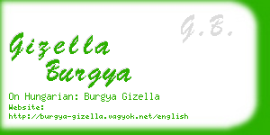 gizella burgya business card